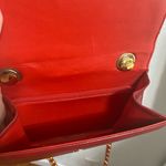 Crossbody bag red leather quilted exterior.great for a night out Photo 3