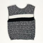 Vintage 90’s Striped Knit Sweater Vest | Size M Black Size M Photo 6