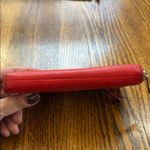 Fossil  Bright Red Leather Clutch Photo 9