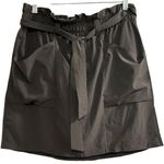 Athleta Women's dark grey/Black Belted paper bag Skyline Skort Size 8T Pockets Photo 0