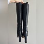 Diane Von Furstenberg  DVF Gladyss Black Leather Knee High Heeled Boots, Size 8.5M Photo 3