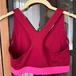 Nike  Dri-Fit sports bra racerback burgundy logo tank workout top pink Photo 2