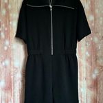 Amazon Anrabess Black Half Zip Short Sleeve Romper Photo 1