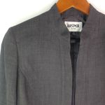 Kasper 4 Petite Workwear Textured Suit Jacket Blazer in Medium Gray Size 4P Photo 2