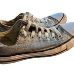 Converse Silver Metallic Low Top Shoes 153180F Lace Up Size 5 Mens 7 Women READ Photo 2