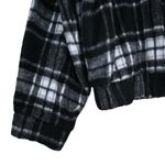 Philosophy  Womens M Black White Plaid Zip Front Jacket Photo 6