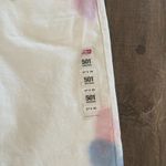Levi's NWT 501 Jeans Denim Y2K Women Size 27x30 White Tie Dye Denim Button Fly Photo 2