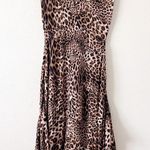 All Saints Gianna Kiku Leopard Animal Print Asymmetric Midi Dress Photo 10