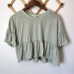 Altar'd State Altar’d State Sage Greem Peplum Top Size Medium Photo 0