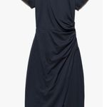 Frame  RUCHED FRONT DRESS navy Organic Cotton Size XS New With Tags Photo 0