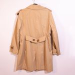 Michael Kors MICHAEL Cotton Poplin Button Front Collared Trench Coat Jacket L Photo 3
