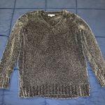 Orvis  Womens Chenille Sweater V-neck | Soft Cozy‎ | Marled Navy Blue | M Photo 0