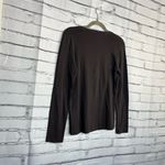Jones New York Brown Long Sleeve Cotton Shirt Women’s S Classic Minimalist Fall Photo 9