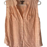 Bit & Bridle  Women's Size Large Peach Sheer‎ Western Sleeveless Top Photo 0
