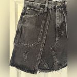 Free People We The Free Bare With Me Denim Mini Skirt Women’s Black Size 24 Photo 8