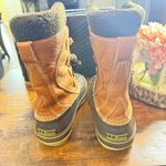 L.L.Bean Original Tumbled Leather Removable Felt Liner Tall Duck Boots Womans 7 Photo 2
