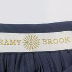 Ramy Brook  Paris Smocked Black Mini Dress Long Sleeves Photo 3