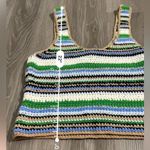 frame denim Frame Hand Chunky‎ Crochet Stripe Wool Blend Retro Pullover Tank Top Size S Photo 7