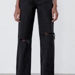 ZARA Ripped Wide Leg Jeans Photo 0