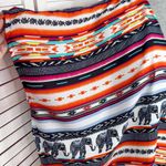 Angie  Southwestern Aztec Elephants Print Open Front Kimono Topper Medium‎ Photo 4