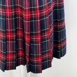Vintage Pleated Plaid Skirt Red Tartan School Girl Crustpunk Blue Size 8 Photo 2