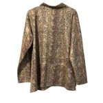 Ethyl Clothing Women Long Sleeve Blouse Size XL Snake Print Designer Career City Photo 1