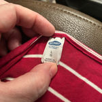 Old Navy  Fit & Flare Dress - Women's L - Maroon Striped Photo 2