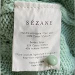 Sézane Sezane Marthe 100% Cotton Knit Jumper Cardigan Almond Green Photo 6