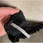 Free People Black Burnout Velvet Off Shoulder Smocked Long Sleeve Top M Photo 4