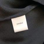 St. John  Blk 100% Silk Chic Feminine Workcore Trendy Professional Blouse Size 12 Photo 3