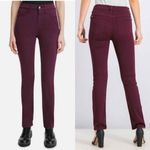 Jen7 Sateen Slim Straight 7 For All Mankind Stretch Pants Size 4 Purple Photo 8