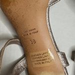 AGL Attilio Giusti Leombruni Women's Metallic Bow Ankle Strap Heels Size 38 Gold Photo 14