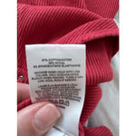 EXPRESS Women's Red Ribbed Short Sleeve Bodysuit S Photo 3