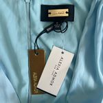 Alexia Admor NWT Lorelei Halogen Blue Satin Button Midi Dress Photo 5