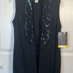 JR Nites Long Tuxedo Vest Black Sequined Collar Sz 5 / 6 NWT Photo 8