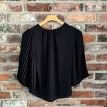 Kate Spade Black Pleat Sleeve Blouse Top, XS Photo 5