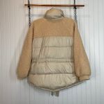 QED London Teddy Puffer Jacket Size 12 Beige Tie Waist Outdoor Warm Tan Photo 7
