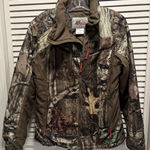 Cabela's Fleece Jacket Womens Sz M Camo Hunting Realtree Full Zip Pockets Photo 0