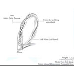 Boutique NEW 14k Gold Plated‎ S925 Simulated Diamond Twist Eternity Band Ring, Size 4 Photo 14