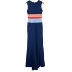 BCBGMAXAZRIA  Lizette Maxi Dress Womens 4 Blue Colorblock Sleeveless Event Formal Photo 4