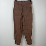Anthropologie Ellie Embroidered Utility Pants Paperbag Cargo Brown Women’s 0 Photo 8