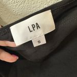 LPA Revolve Size Small Black One Shoulder Bell Flare Sleeve Bodysuit 578 Photo 4