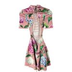 BANJUL Floral Print Mock Neck Lace-Up Back Dress Photo 1