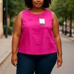 Kate Spade  Bow Shell Top‎ Sleeveless Pink Blouse Target Collab 2X Photo 1