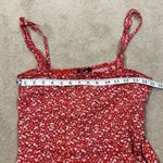 Trixxi  NWT Red White Floral Ditsy Mini Tie Waist Dress Women Size Large Photo 2