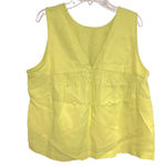 Loft  Sleeveless Vneck Top Blouse Bright Neon Yellow Small Photo 1