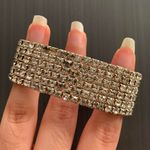 Crystal diamanté jewelry earrings Bracelet Set Silver Photo 5