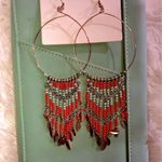 Boho style beaded western earrings Photo 1