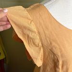 Urban Renewal  Linen Peach ruffle flutter sleeves Dress Photo 3