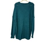 Free People All Mine Sweater Teal Alpaca Blend Oversized Slouchy Knit S Cozy Photo 3